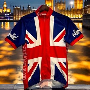 UNWORN - Team Britannia cycling top with striking Union Jack design